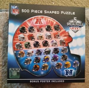 NFL 500 Piece Helmet Puzzle - Red, Blue, Black